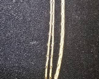 14k gold figaro link necklace 