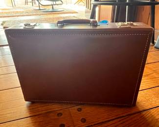 Leather Briefcase Locked