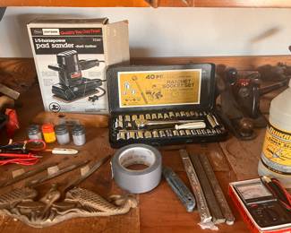 assorted tools, socket set
