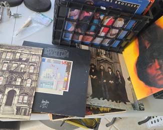 massive record collection good music led Zeppelin, and other classic rock, and some funk and Jazz etc etc 
