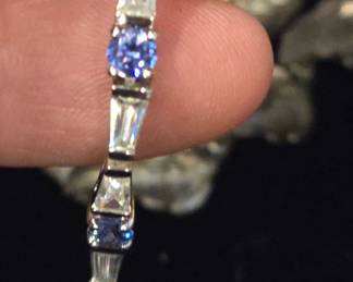 sterling silver bracelet with stones 