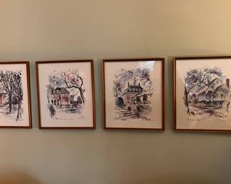 4 Piece Wall Art Framed