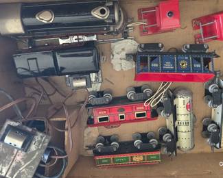 vintage Marx tin toy trainset