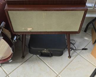 mid century modern record player 