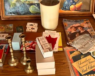Vintage Playing Cards and Sheet Music