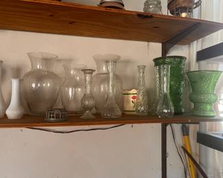 assorted glass vases