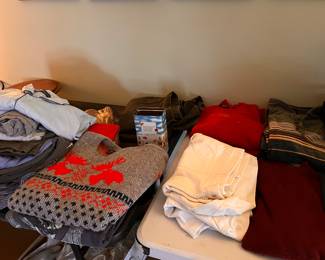 Assorted Sweaters and Clothing