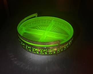 Uranium Glass Dish 
