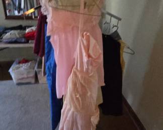 closet full of clothes vintage men's and women's and modern 