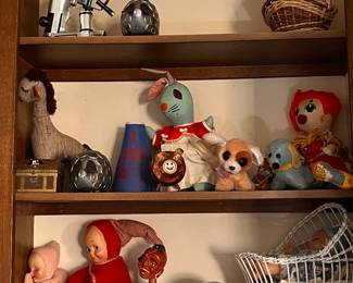 Assorted Vintage Baby Dolls and Plush Toys