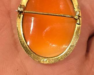 14k gold shell cameo 