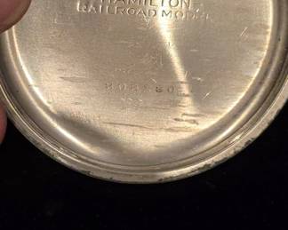 Hamilton 14k gold filled railroad grade pocket watch working !!