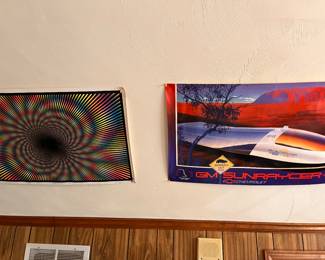 Magnetic Fantasy Blacklight Poster and GM Chevrolet Sunraycer Poster