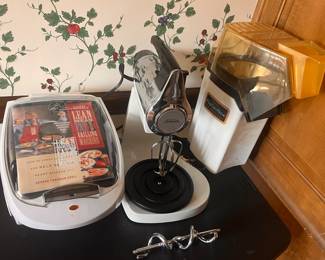 George Forman grill, mixer and popcorn maker