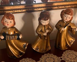 Vintage 1960's Musical Angel Trio Figurines