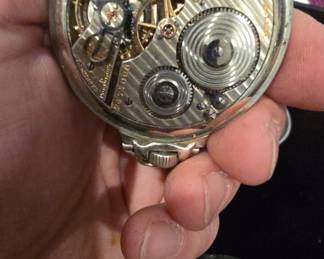 Hamilton 14k gold filled railroad grade pocket watch working !!
