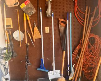 assorted garden equipment