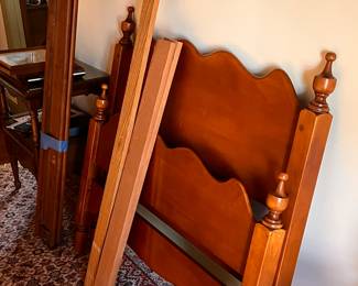 Wooden Twin Bed Headboard Footboard 