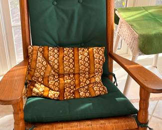Wooden Rocking Chair with Cushions