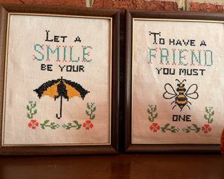 Framed Embroidered Art