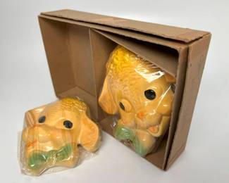 4300 NIB Miller Studio Vintage Chalkware Lamb Heads Wall Decormin