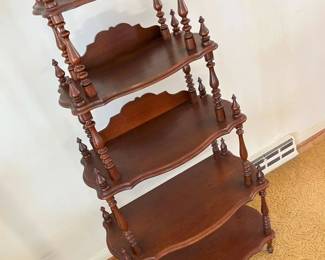 4300 Vintage Victorian Ornate Mahogany 5Tier Shelvingmin