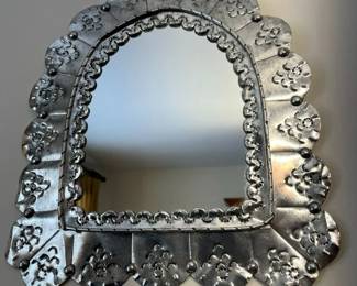 4300 Vintage Mexican Folk Art Tin Wall Mirrormin
