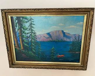4300 Walter Buse Crater Lake Original Oil 1965min