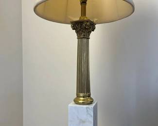 4300 Vintage Italian Marble Base Table Lamp X2min
