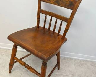 4300 Hitchcock Vintage Stenciled Farmhouse Harvest Dining Chair X4min