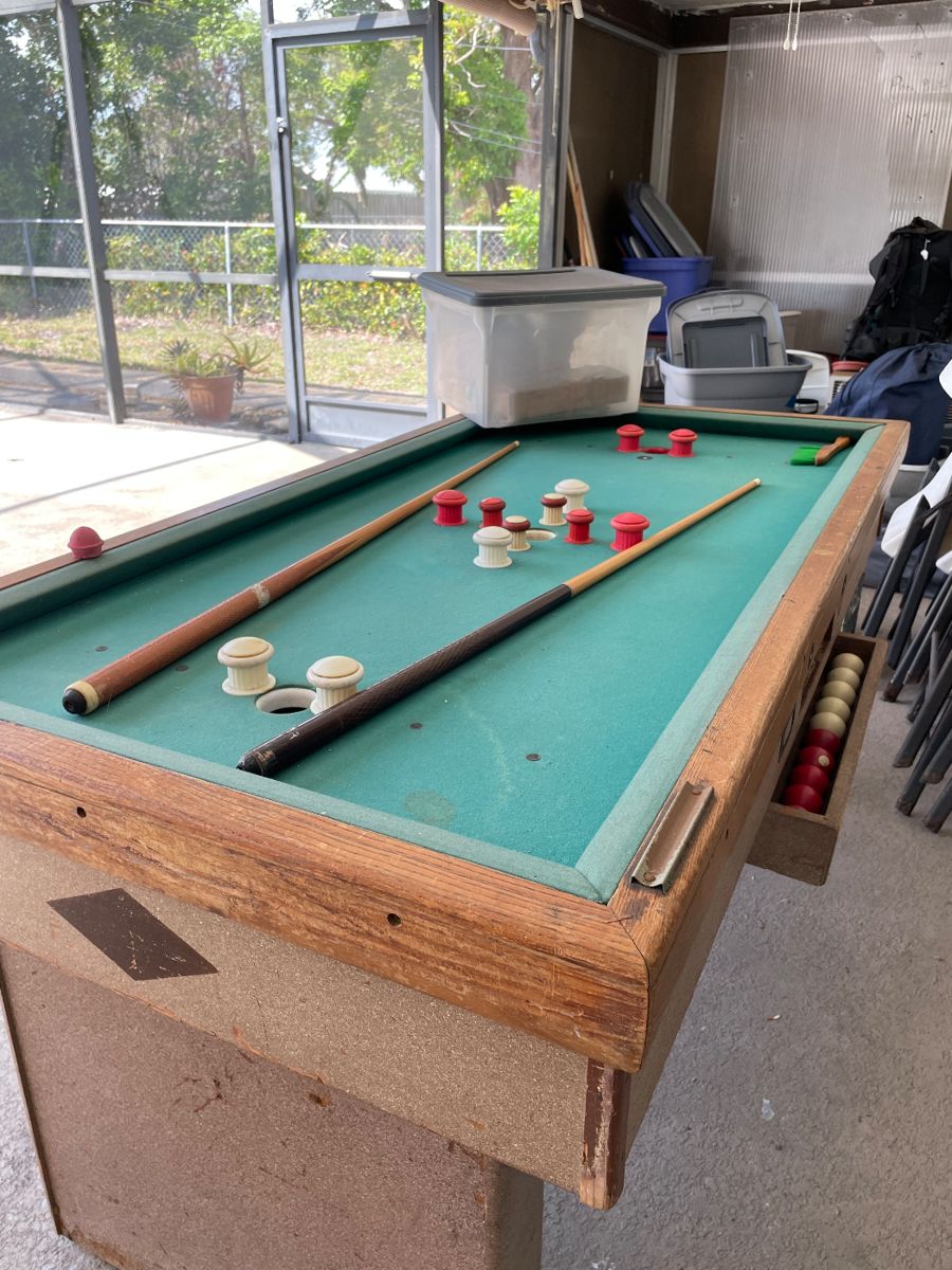 Bumper Pool table
Slate top