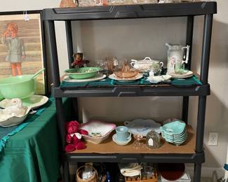Misc plastic containers for jewelry, etc. jewelry beads and other jewelry making items. Misc dishes