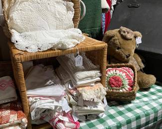 Vintage linens, towels, doilies, pillowcases, etc