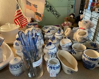 Blue onion dishes