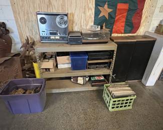 Vintage Stereo Equipment - Reel-to-Reel, Turn Table, Multiple high Quality receivers, *-Track Player - LOTS of Music, Records of all shapes and sizes. 