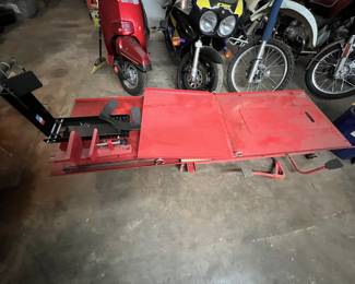 Nice Harbor Freight Lift with customer Wheel Chock