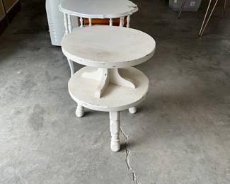 Wood Round End Table  