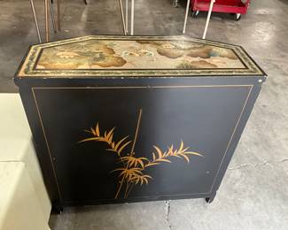 Chinoiserie Black Lacquered Cabinet