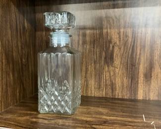 Clear Cut Glass Decanter
