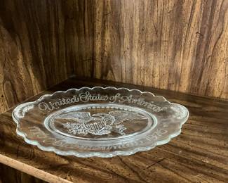 Avon Bicentennial Oval Glass Plate