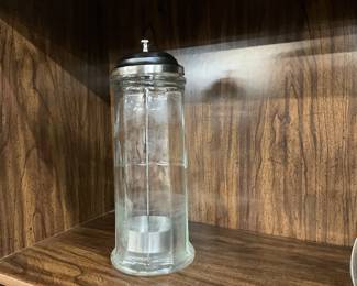 King Research Chrome/Glass Barbicide Germicide Disinfectant Comb Jar