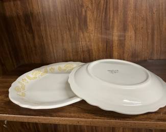 Marriot Corp Restaurant Ware Gold Floral Dishes