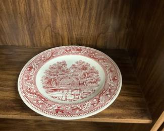 Red Memory Lane Royal Ironstone China Plate 