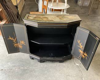 Chinoiserie Black Lacquered Cabinet