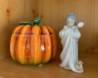 The Lladro has the original box.