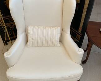 There are 2 wing-back chairs- mint condition.