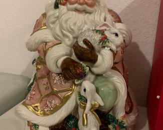 many Fitz & Floyd pieces, with boxes. Cookie jar