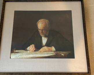 The Writing Master By Thomas Eakins Framed Print