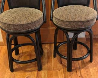 Swivel CaneRattan Bar Stools
