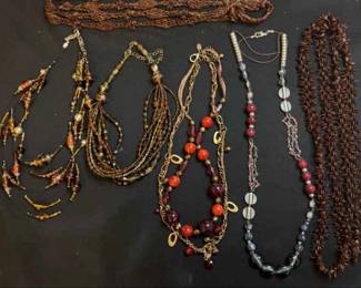 Earth Tone Beaded Necklaces